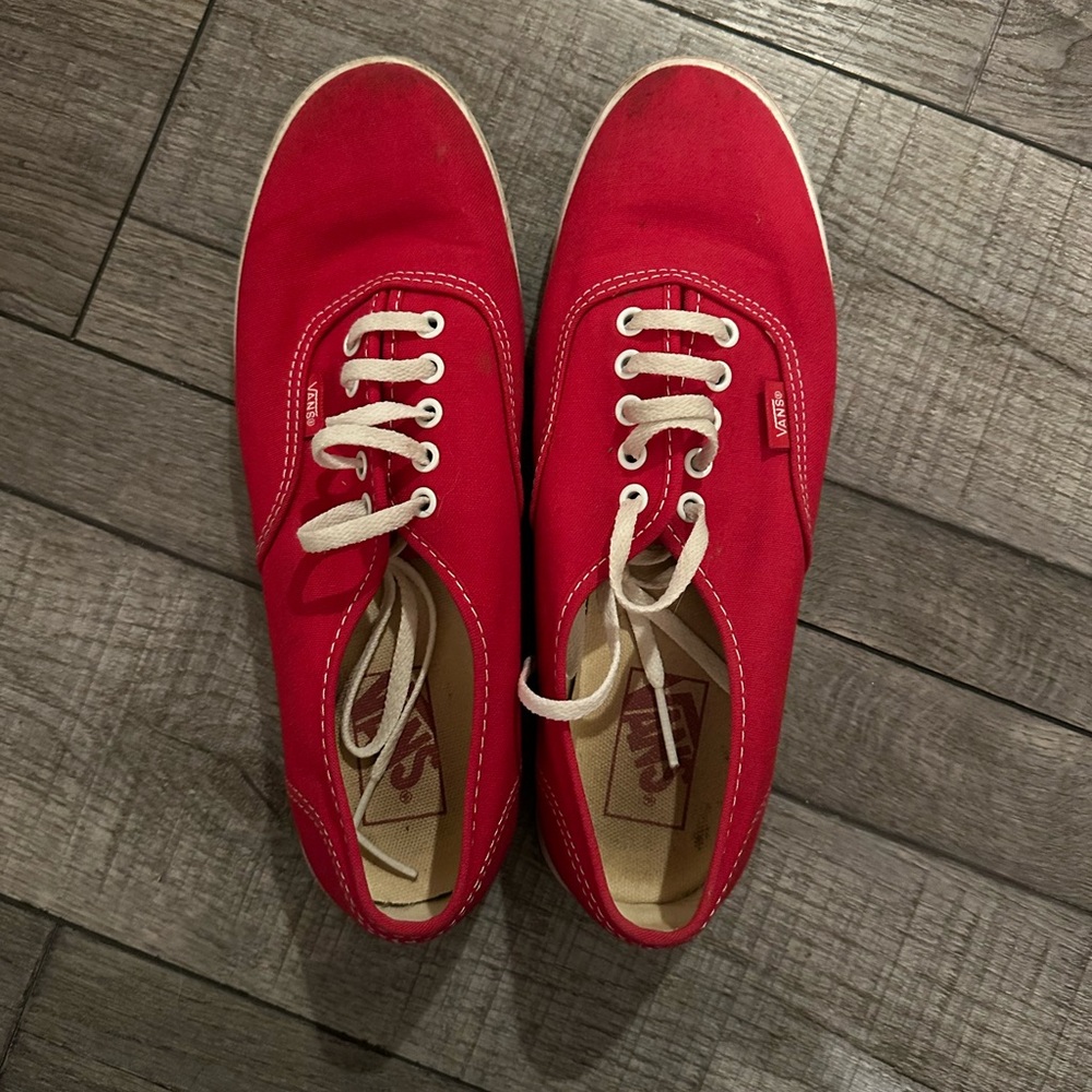 Vans Bold Red Canvas Shoes